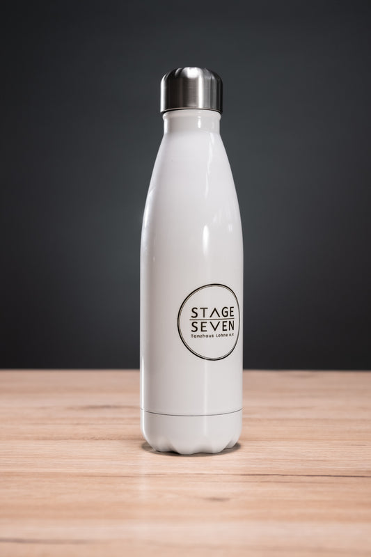 Weiße Wasserflasche aus Edelstahl - 500ml
